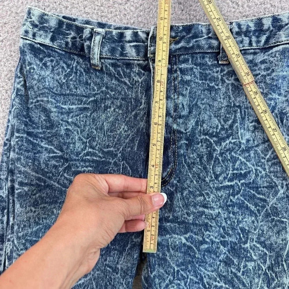 Vintage Acid Wash Jeans High Waist 80s Stretch Ultra High Rise - Picture 14 of 16